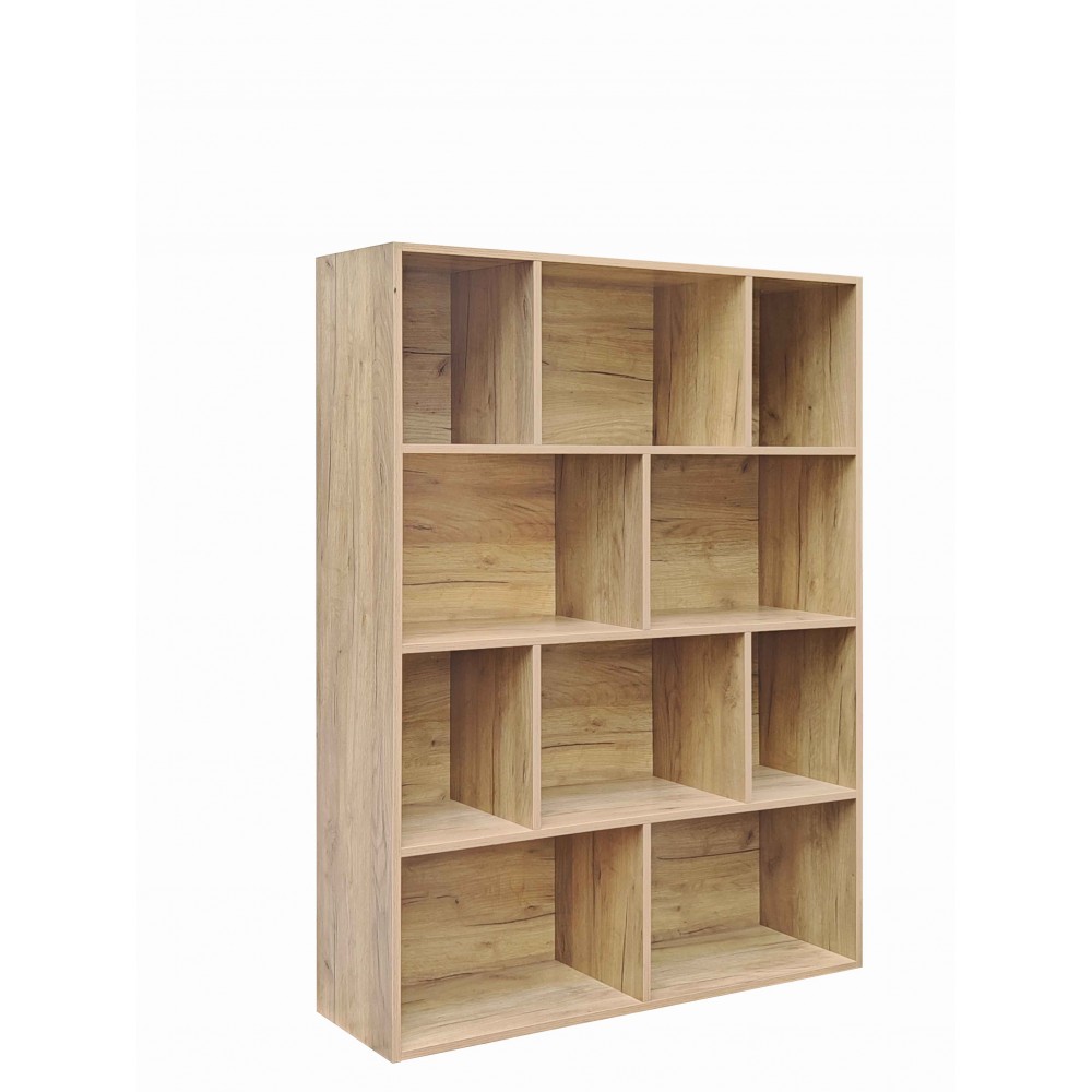 Βιβλιοθήκη Evergin pakoworld mdf σε oak απόχρωση 100x30x135εκ