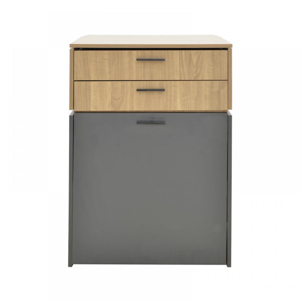 Τουαλέτα κρεβατοκάμαρας Sonlen pakoworld ανθρακί-sonoma 60x45x130εκ