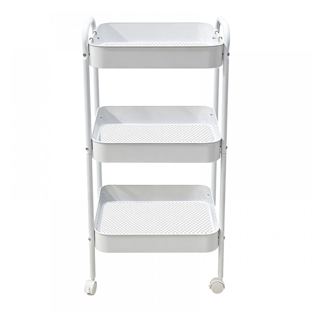 Τρόλλεϊ-ραφιέρα Nedea pakoworld μέταλλο λευκό 41x30x77εκ