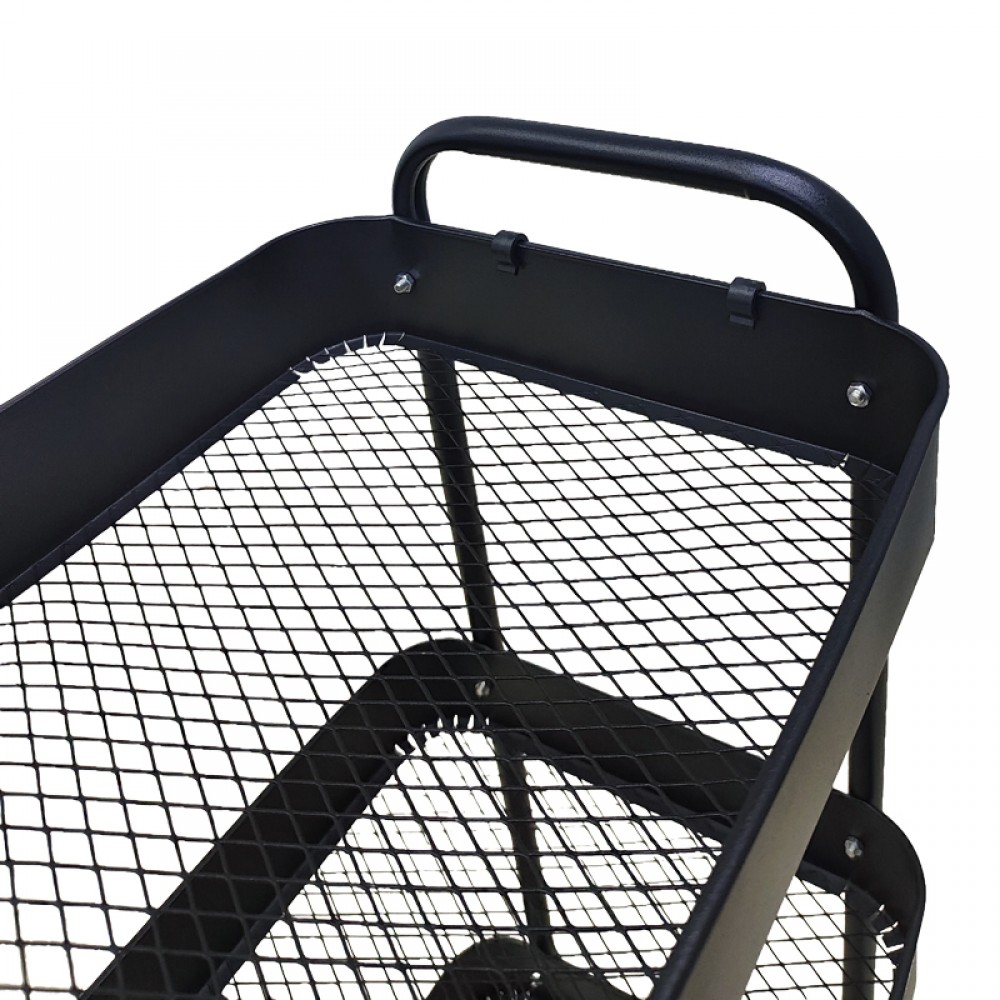 Τρόλλεϊ-ραφιέρα Nedea pakoworld μέταλλο μαύρο 41x30x77εκ