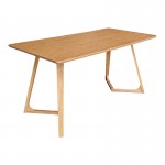 Τραπέζι Pendra pakoworld mdf επιφάνεια με πόδι ξύλο μασίφ σε sonoma απόχρωση 150x80x75εκ