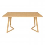 Τραπέζι Pendra pakoworld mdf επιφάνεια με πόδι ξύλο μασίφ σε sonoma απόχρωση 150x80x75εκ