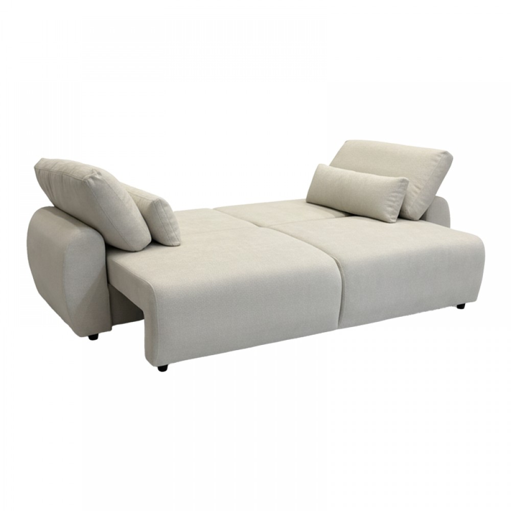 Kαναπές-κρεβάτι τριθέσιος Hungie pakoworld υφασμα μπεζ 250x92x89εκ