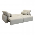 Kαναπές-κρεβάτι τριθέσιος Hungie pakoworld υφασμα μπεζ 250x92x89εκ