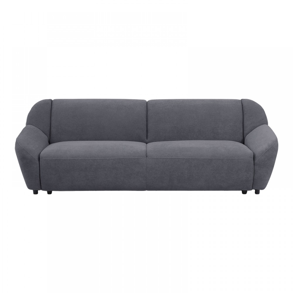 Καναπές τριθέσιος Echono pakoworld ύφασμα ανθρακί 230x88x77εκ
