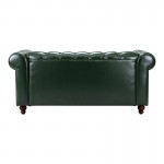 Kαναπές διθέσιος τ. Chesterfield pakoworld pu κυπαρισσί 160x84x67εκ