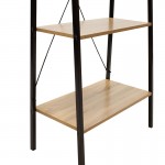 Βιβλιοθήκη Ramon pakoworld φυσικό-μαύρο 60x23x145,5εκ