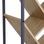 Βιβλιοθήκη Orunta pakoworld oak- μαύρο μέταλλο 40x26.5x125εκ