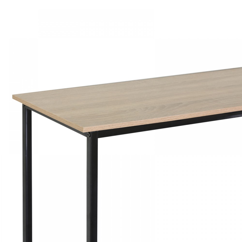 Κονσόλα Shima pakoworld oak- μαύρο μέταλλο 106x35x81εκ