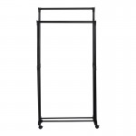 Κρεμάστρα δαπέδου Ganco pakoworld μαύρο μέταλλο 74.5x39x157εκ