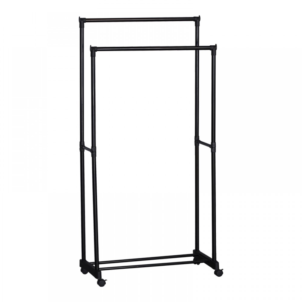 Κρεμάστρα δαπέδου Ganco pakoworld μαύρο μέταλλο 74.5x39x157εκ