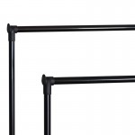 Κρεμάστρα δαπέδου Ganco pakoworld μαύρο μέταλλο 74.5x39x157εκ