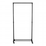 Κρεμάστρα δαπέδου Wizak pakoworld μαύρο μέταλλο 74.5x41,5x157εκ