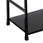 Βιβλιοθήκη Manlo pakoworld μαύρο μέταλλο 58.6x23.5x144εκ