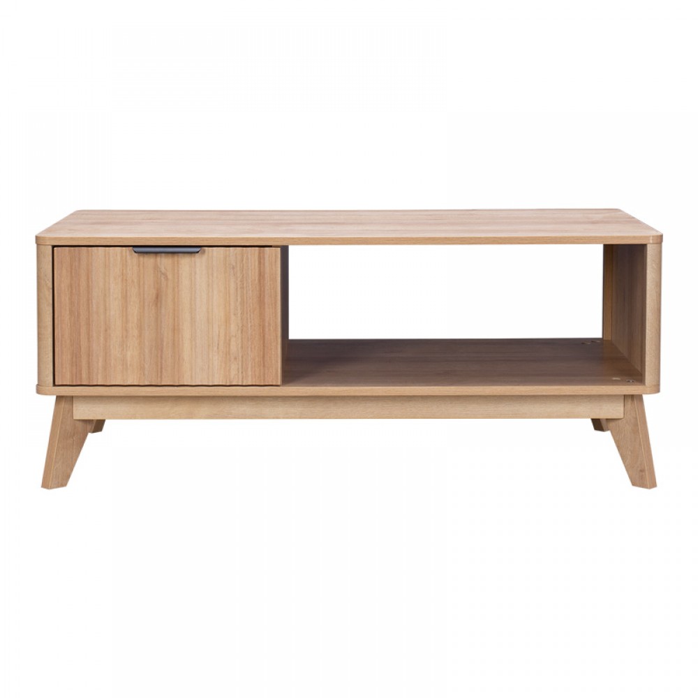 Τραπέζι σαλονιού Hamea pakoworld mdf σε φυσική απόχρωση 110x55,2x45εκ