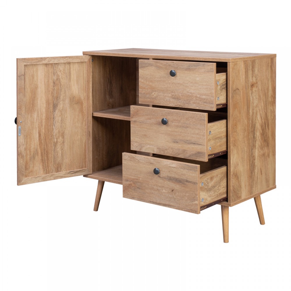 Μπουφές Oslo pakoworld σε sonoma απόχρωση 85x39x79εκ