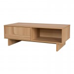 Τραπέζι σαλονιού Jenfia pakoworld mdf σε φυσική απόχρωση 110x55x38,5εκ