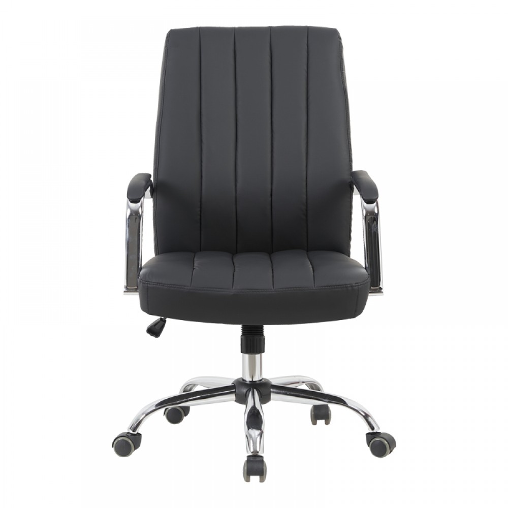 Καρέκλα γραφείου διευθυντή Mido pakoworld pu μαύρο 58x71x100-106εκ