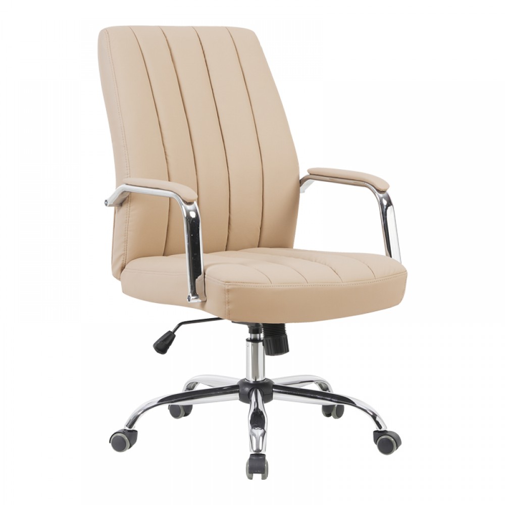 Καρέκλα γραφείου διευθυντή Mido pakoworld pu cappuccino 58x71x100-106εκ