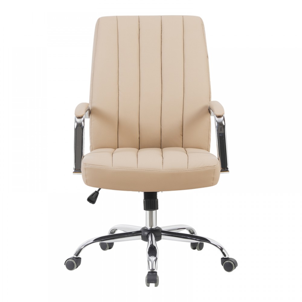 Καρέκλα γραφείου διευθυντή Mido pakoworld pu cappuccino 58x71x100-106εκ