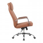 Καρέκλα γραφείου διευθυντή Morales pakoworld pu καφέ 60x70x118-124εκ