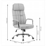 Καρέκλα γραφείου διευθυντή Morales pakoworld pu καφέ 60x70x118-124εκ