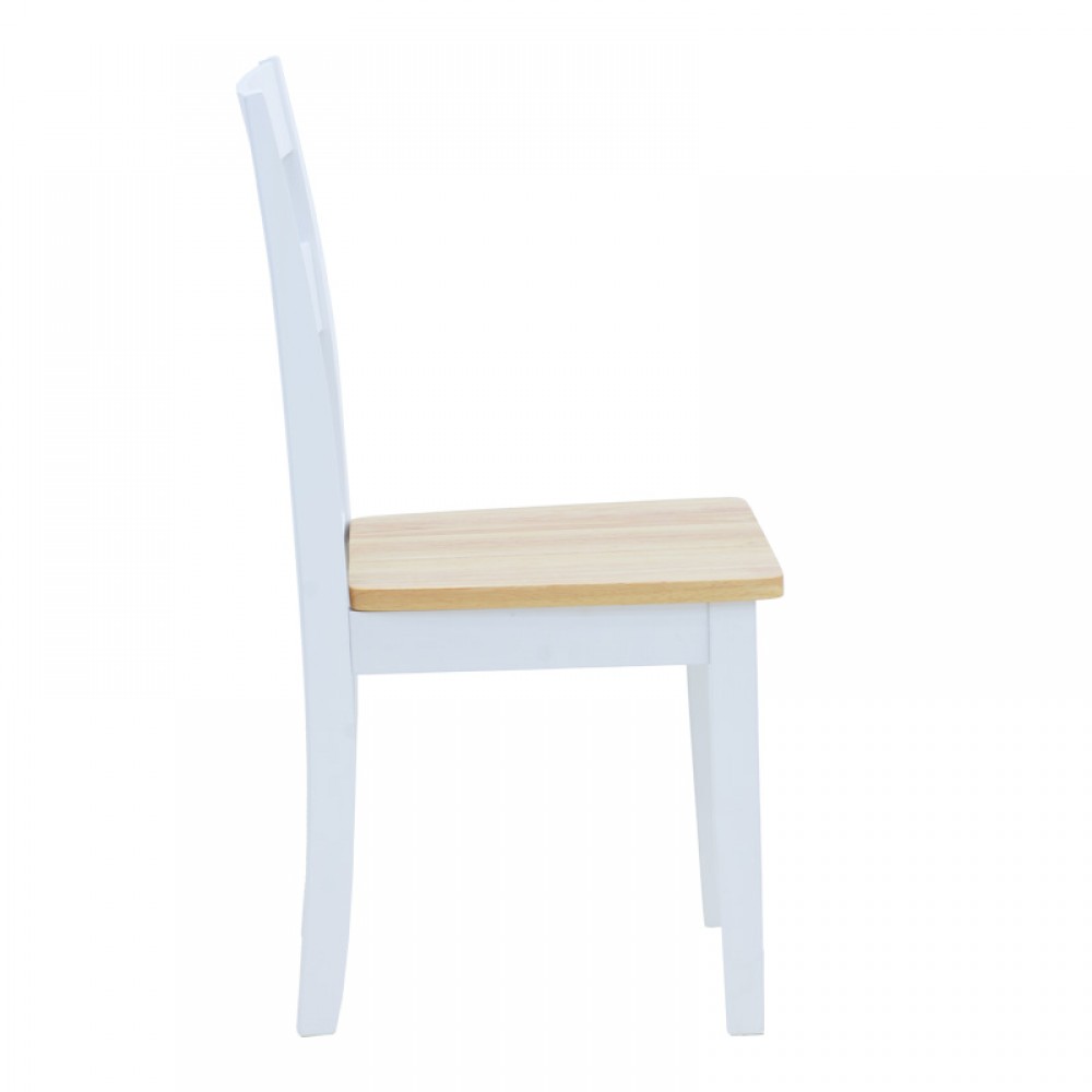 Καρέκλα York pakoworld σε λευκή-φυσική απόχρωση 39.5x47.5x89εκ