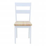 Καρέκλα York pakoworld σε λευκή-φυσική απόχρωση 39.5x47.5x89εκ