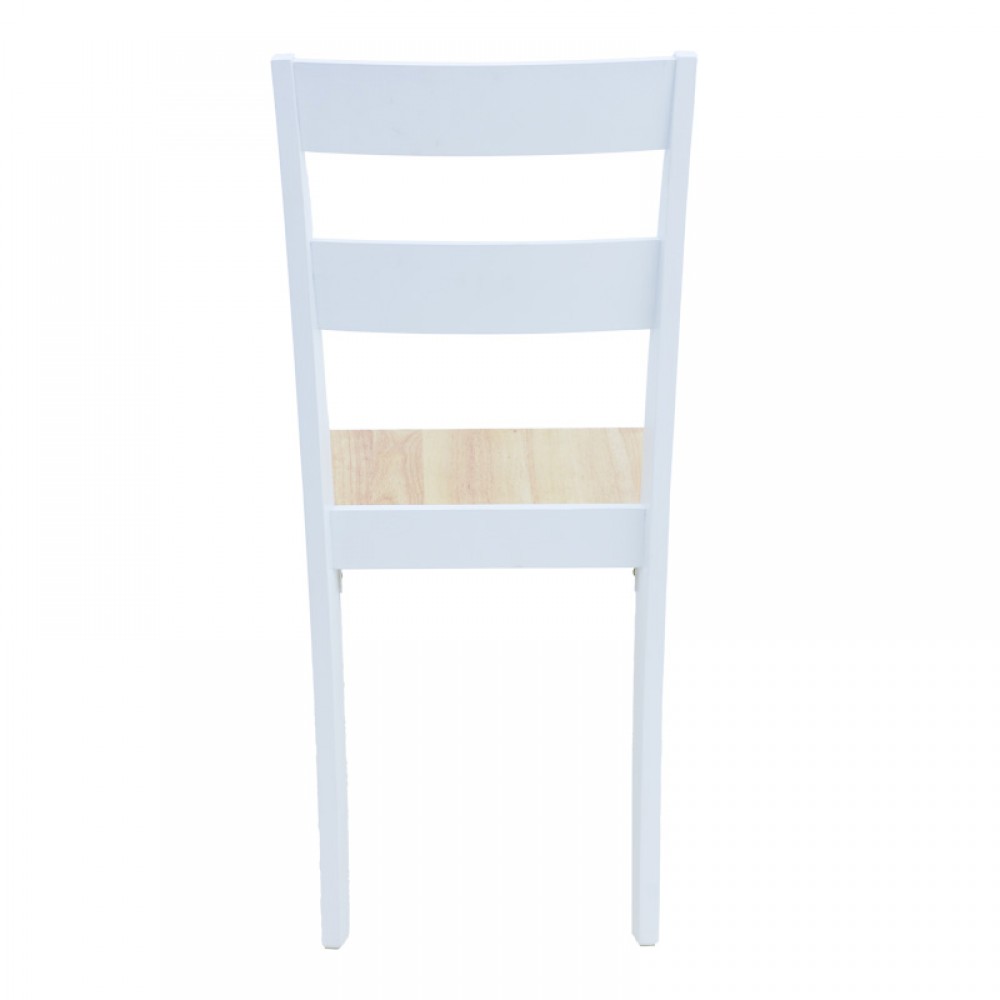 Καρέκλα York pakoworld σε λευκή-φυσική απόχρωση 39.5x47.5x89εκ
