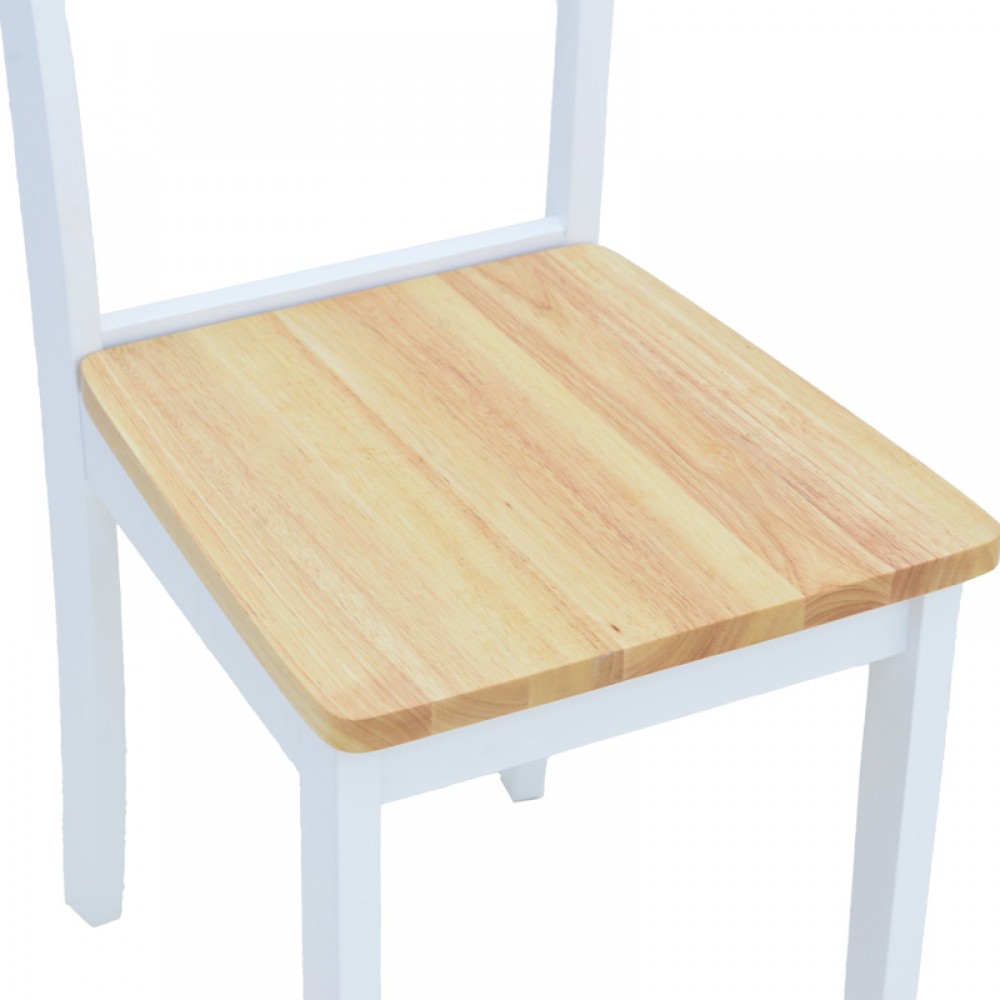 Καρέκλα York pakoworld σε λευκή-φυσική απόχρωση 39.5x47.5x89εκ