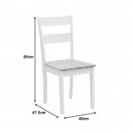 Καρέκλα York pakoworld σε λευκή-φυσική απόχρωση 39.5x47.5x89εκ