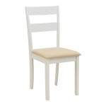 Καρέκλα Dallan pakoworld rubberwood λευκό 40x47.5x89εκ