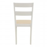 Καρέκλα Dallan pakoworld rubberwood λευκό 40x47.5x89εκ