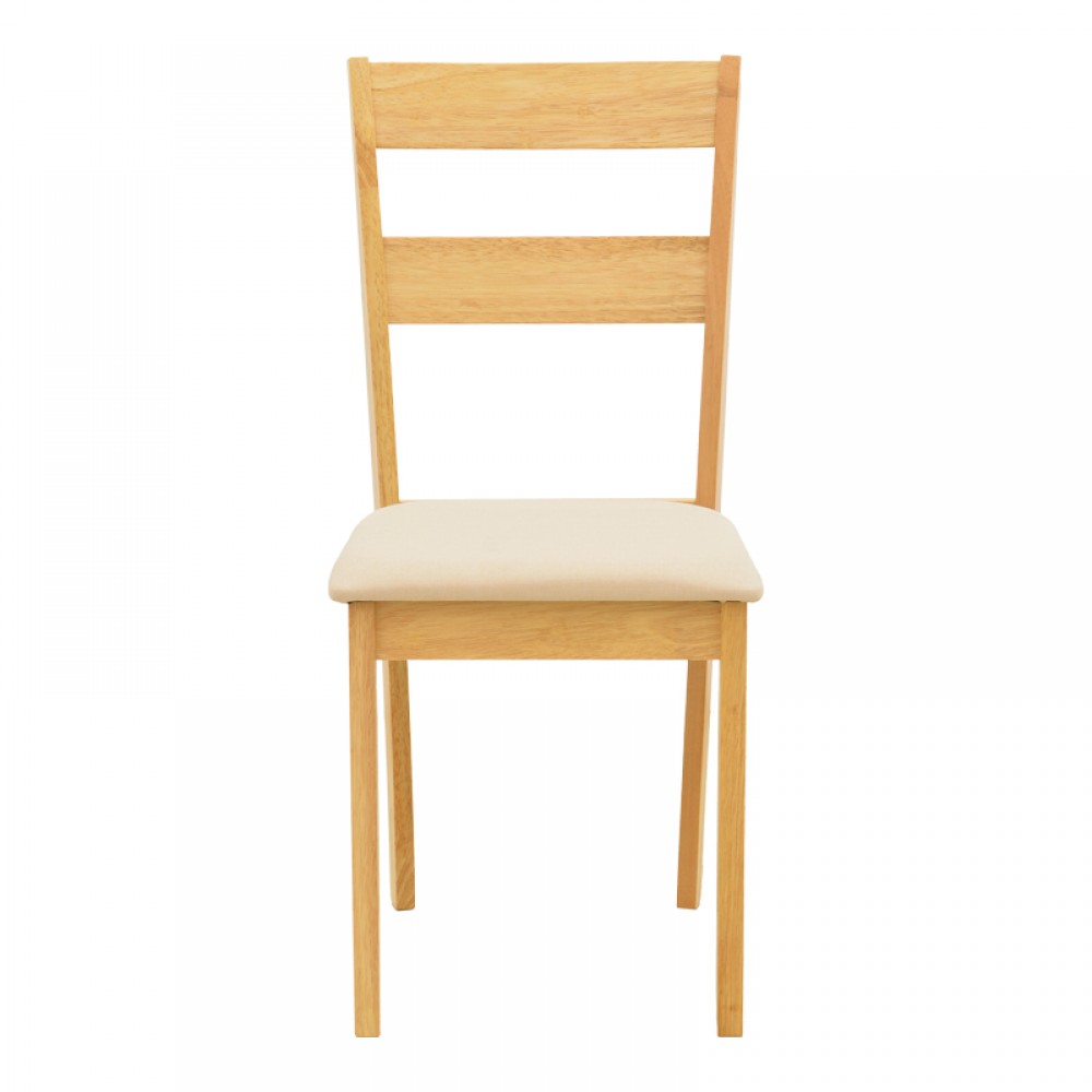 Καρέκλα Dallan pakoworld rubberwood σε φυσική απόχρωση 40x47.5x89εκ