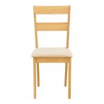 Καρέκλα Dallan pakoworld rubberwood σε φυσική απόχρωση 40x47.5x89εκ