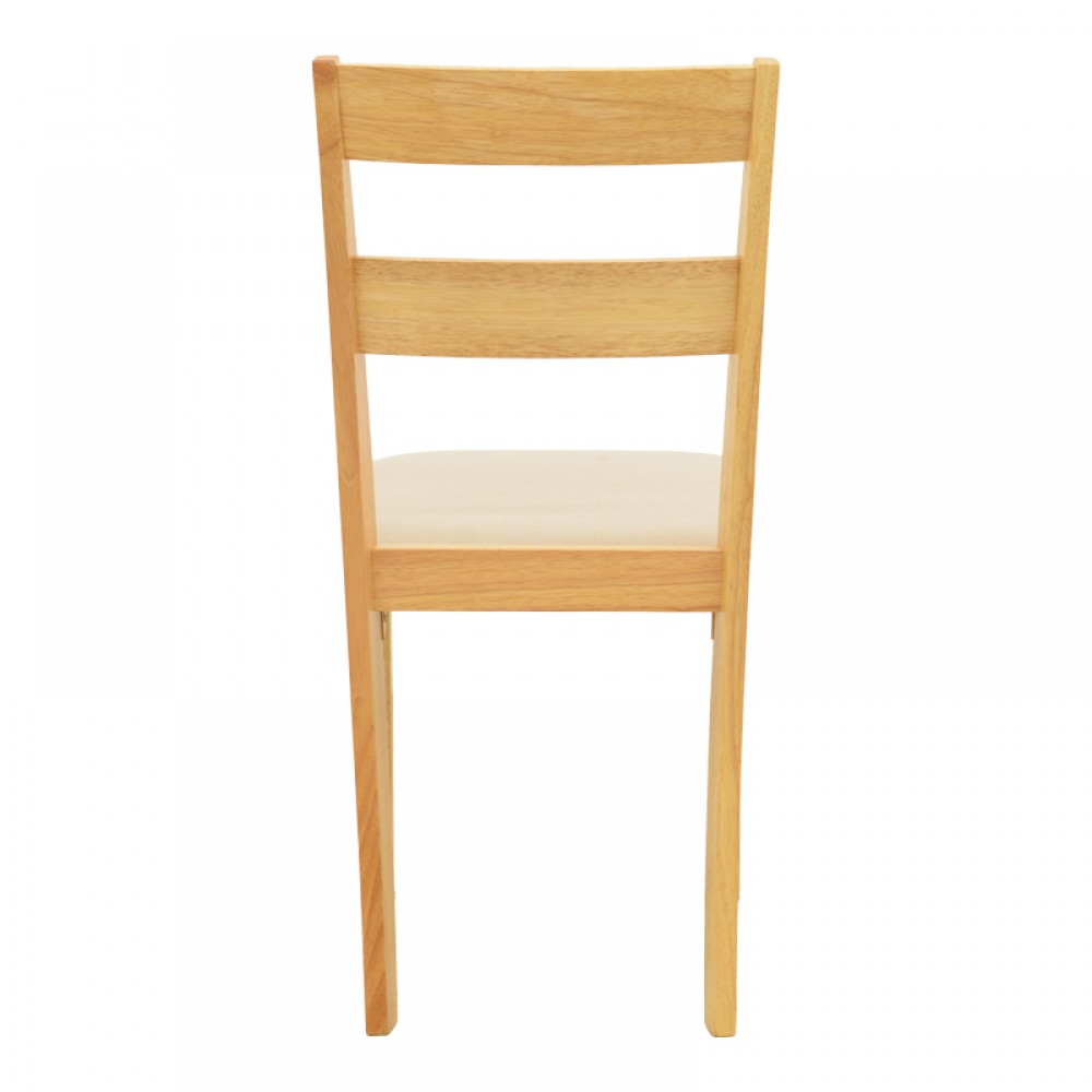 Καρέκλα Dallan pakoworld rubberwood σε φυσική απόχρωση 40x47.5x89εκ