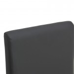 Καρέκλα Zeben pakoworld μαύρο PU με πόδι μαύρο rubberwood 43,5x55,5x93,5εκ