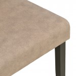 Καρέκλα Zeben pakoworld μπεζ ύφασμα με πόδι μαύρο rubberwood 43,5x55,5x93,5εκ