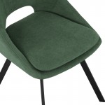 Καρέκλα Initiate pakoworld πράσινο ύφασμα-πόδι μαύρο μέταλλο 48x57x85εκ