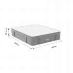 Στρώμα Luxury pakoworld pocket spring+gel memory foam+latex 34-36cm 150x200εκ