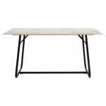 Τραπέζι Revello pakoworld sintered stone λευκό μαρμάρου-μαύρο 150x90x75εκ