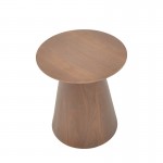 Βοηθητικό τραπέζι Kayano pakoworld καρυδί mdf Φ45x50εκ