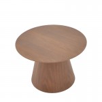 Τραπέζι σαλονιού Kayano pakoworld καρυδί mdf Φ60x40εκ