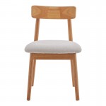 Καρέκλα Tullo pakoworld rubberwood σε φυσική απόχρωση 46x45x78εκ