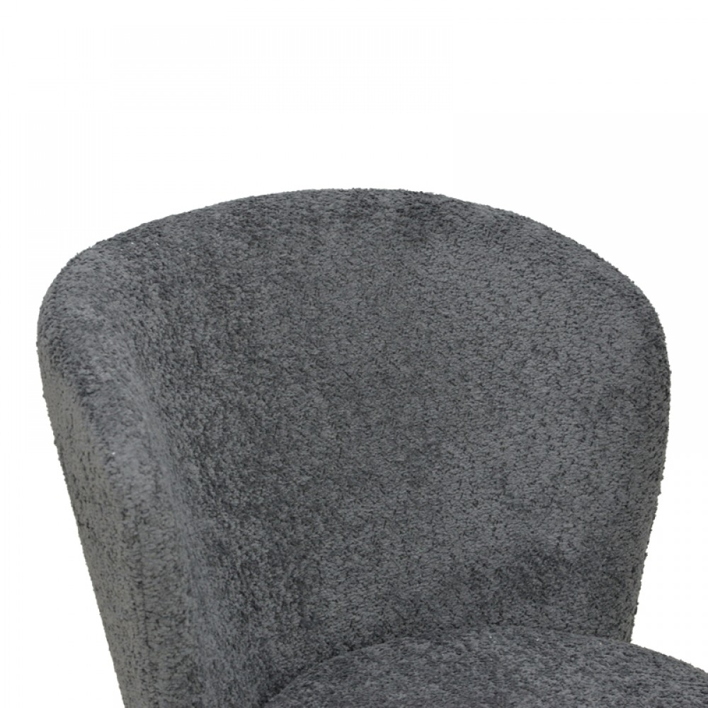 Καρέκλα Houlian pakoworld ανθρακί ύφασμα-πόδι μαύρο μέταλλο 44x66x89εκ