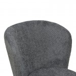 Καρέκλα Houlian pakoworld ανθρακί ύφασμα-πόδι μαύρο μέταλλο 44x66x89εκ