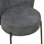 Καρέκλα Houlian pakoworld ανθρακί ύφασμα-πόδι μαύρο μέταλλο 44x66x89εκ