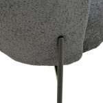 Καρέκλα Houlian pakoworld ανθρακί ύφασμα-πόδι μαύρο μέταλλο 44x66x89εκ