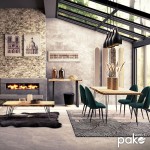 Τραπέζι μπαρ-κονσόλα Miles pakoworld μασίφ ξύλο 4εκ φυσικό-πόδι μαύρο 120x53x97εκ