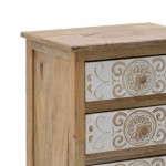 Συρταριέρα Inart 3-50-245-0017 ξύλο φυσικό-λευκό 50x32x61εκ